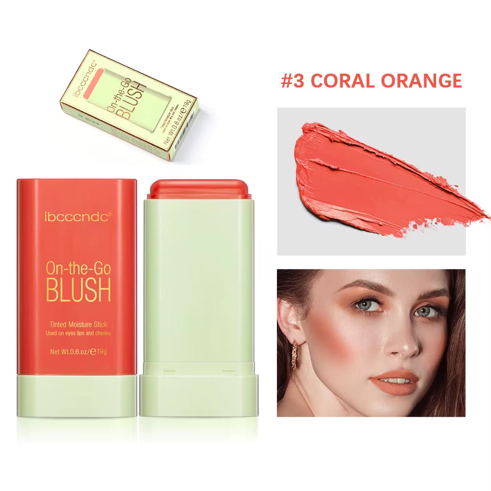 Pixiblush Long-Lasting Matte Pink Blush Stick - Korean Makeup Palette for Flawless Cheeks