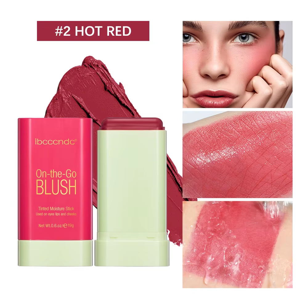 Pixiblush Long-Lasting Matte Pink Blush Stick - Korean Makeup Palette for Flawless Cheeks