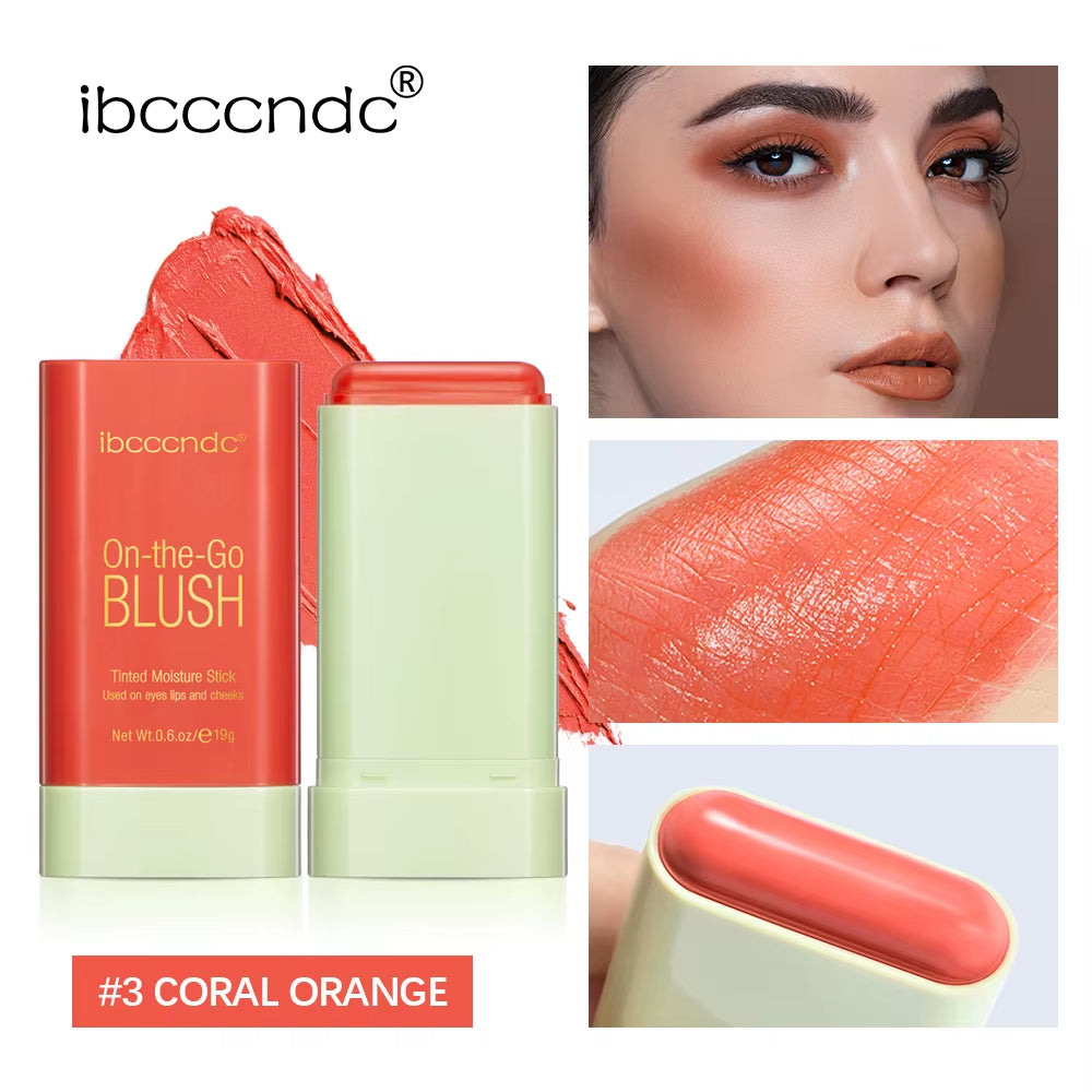 Pixiblush Long-Lasting Matte Pink Blush Stick - Korean Makeup Palette for Flawless Cheeks