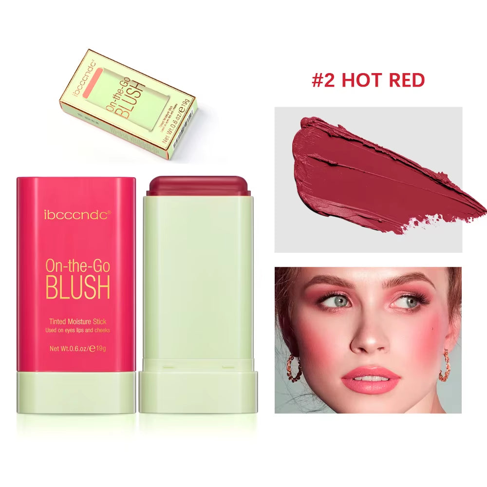 Pixiblush Long-Lasting Matte Pink Blush Stick - Korean Makeup Palette for Flawless Cheeks