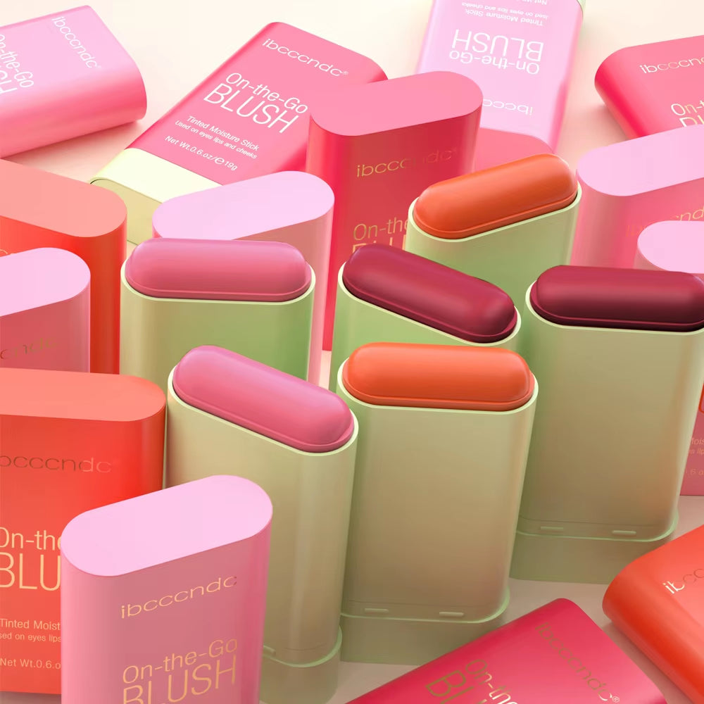 Pixiblush Long-Lasting Matte Pink Blush Stick - Korean Makeup Palette for Flawless Cheeks
