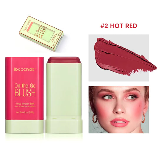 Pixiblush Long-Lasting Matte Pink Blush Stick - Korean Makeup Palette for Flawless Cheeks